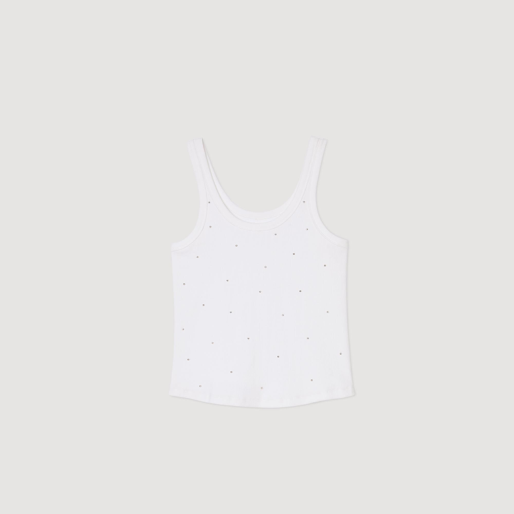 Camiseta de tirantes con strass