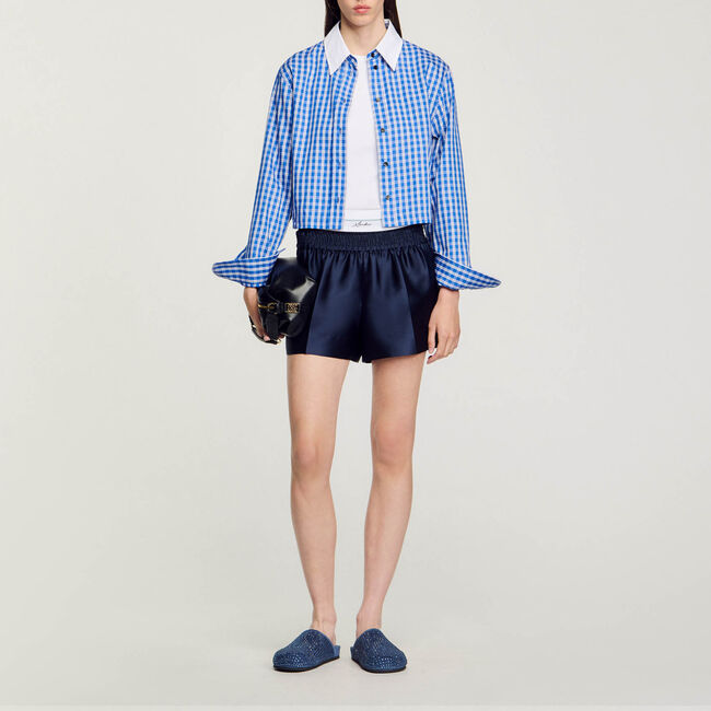 Short de raso efecto 2 en 1 - Mujer | Sandro