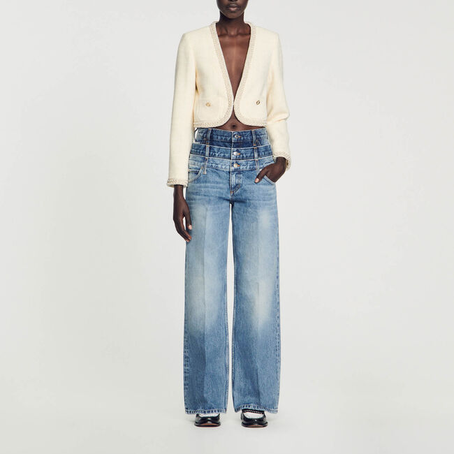 Chaqueta corta de sarga - Mujer | Sandro