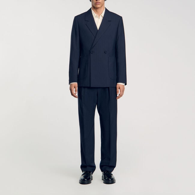 Chaqueta de traje cruzada
