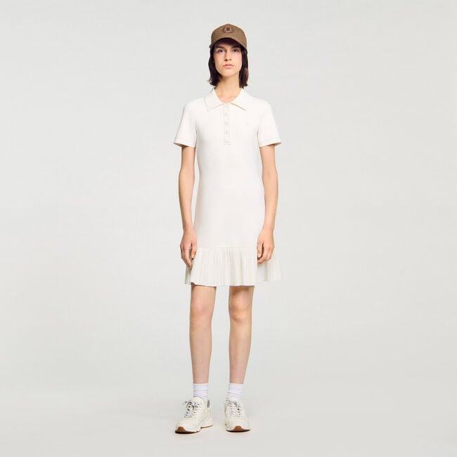 Vestido corto con cuello polo