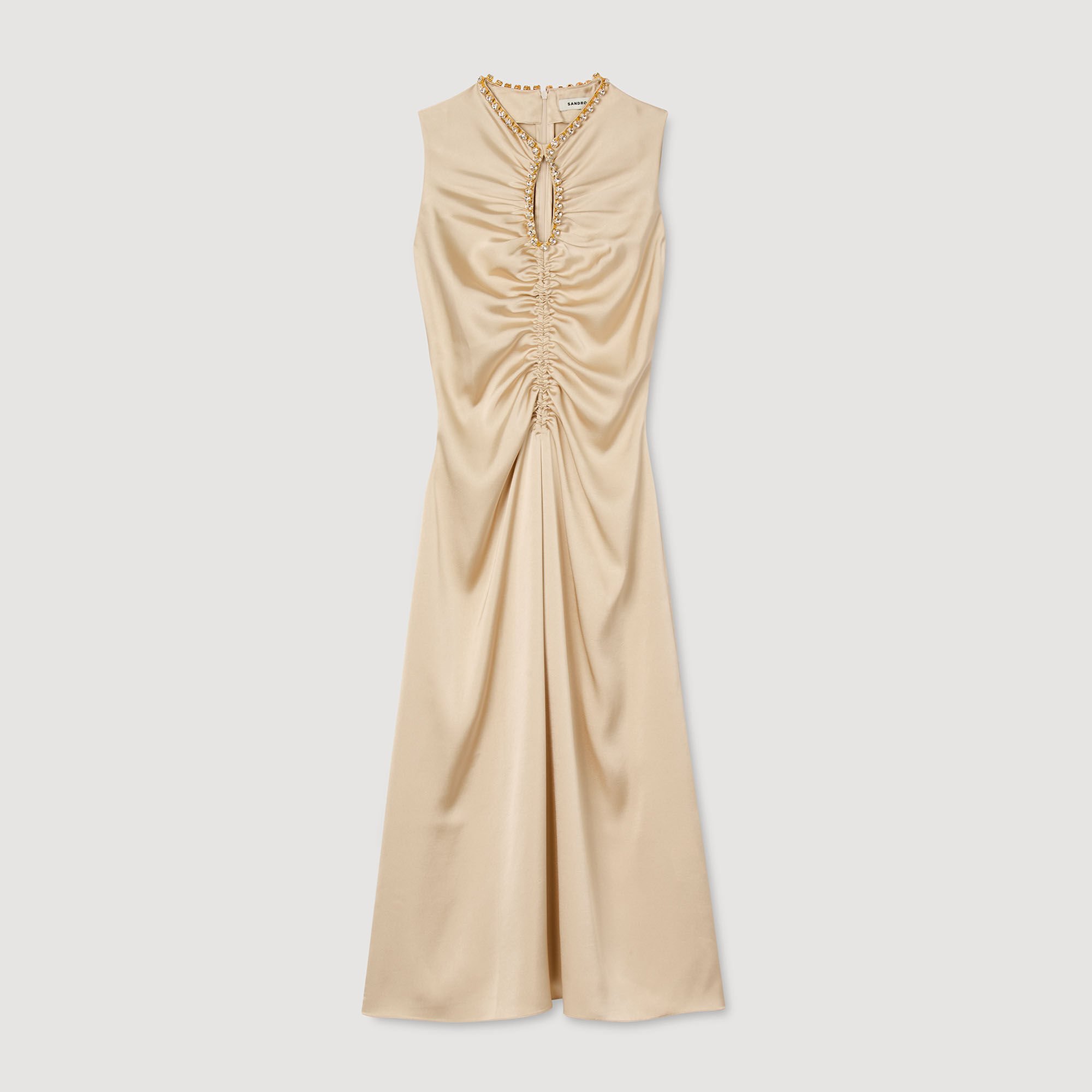 Vestido midi con strass