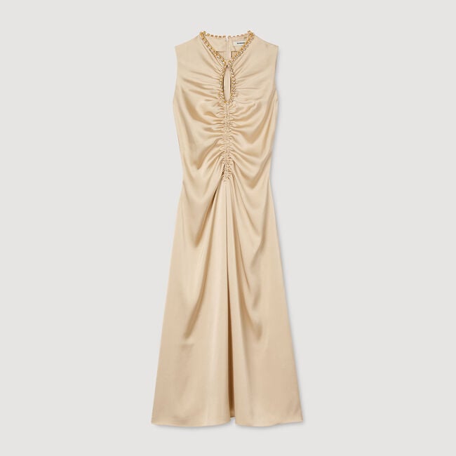 Vestido midi con strass