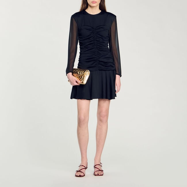 Vestido corto drapeado