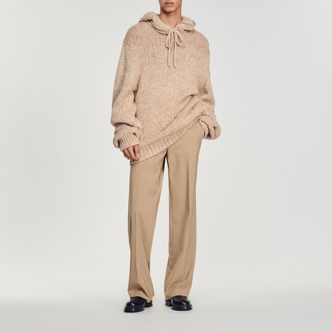 Sudadera con capucha oversize de punto