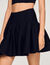 Falda corta de punto con godets