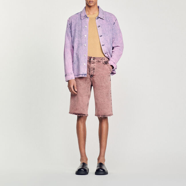 Pantalón corto baggy de denim