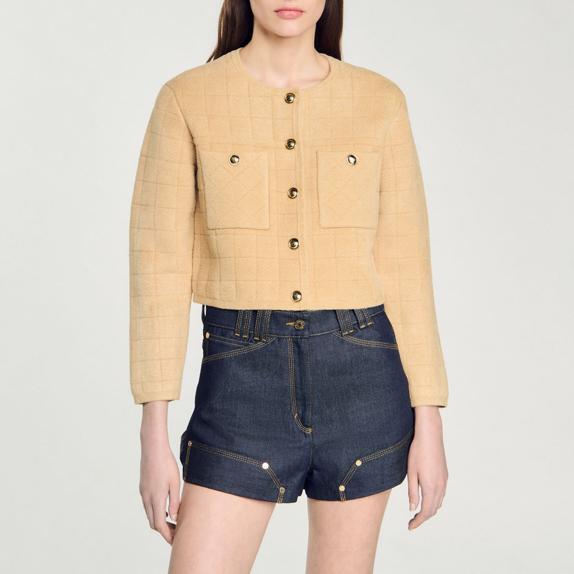 Chaqueta corta de punto - Mujer | Sandro