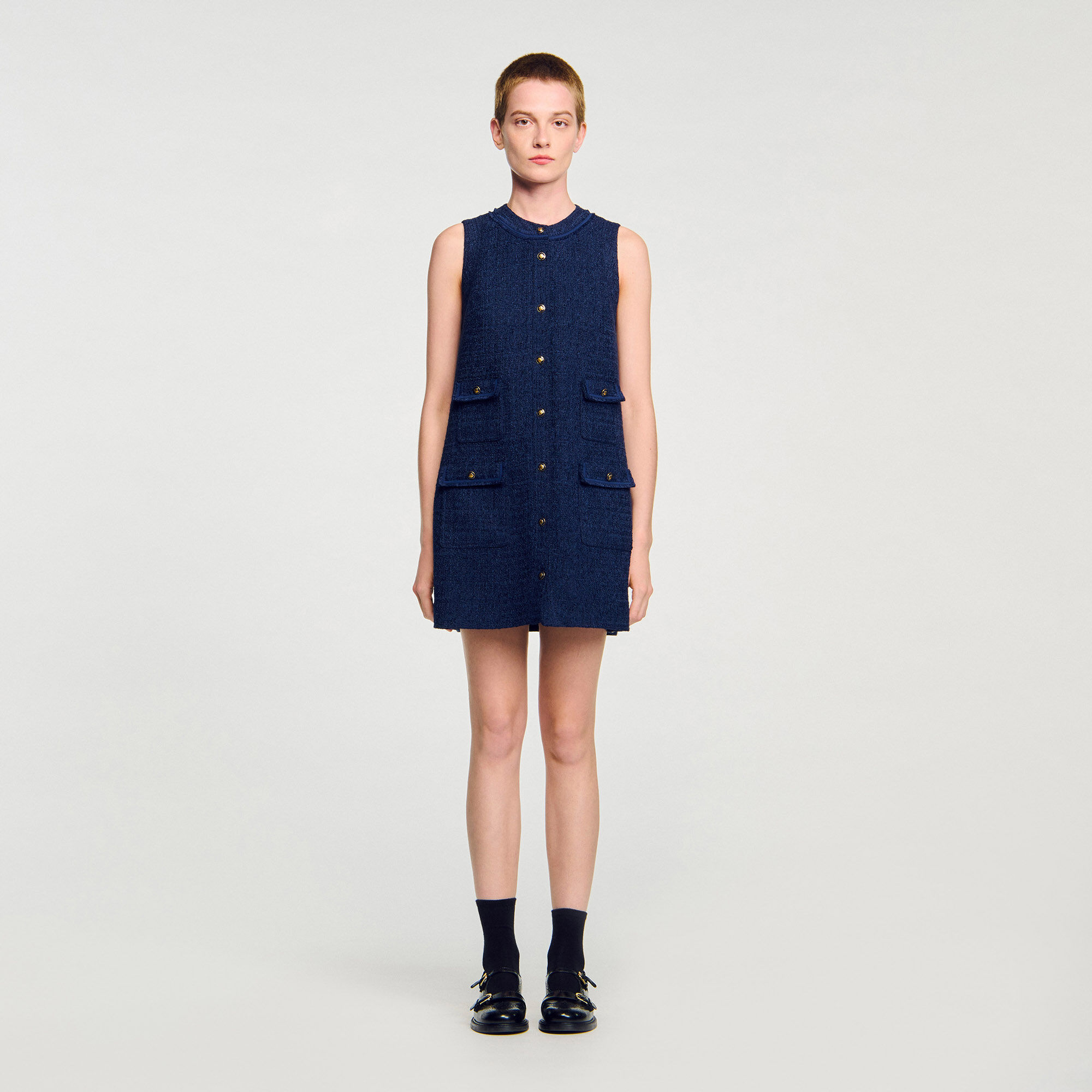 Vestido corto de tweed