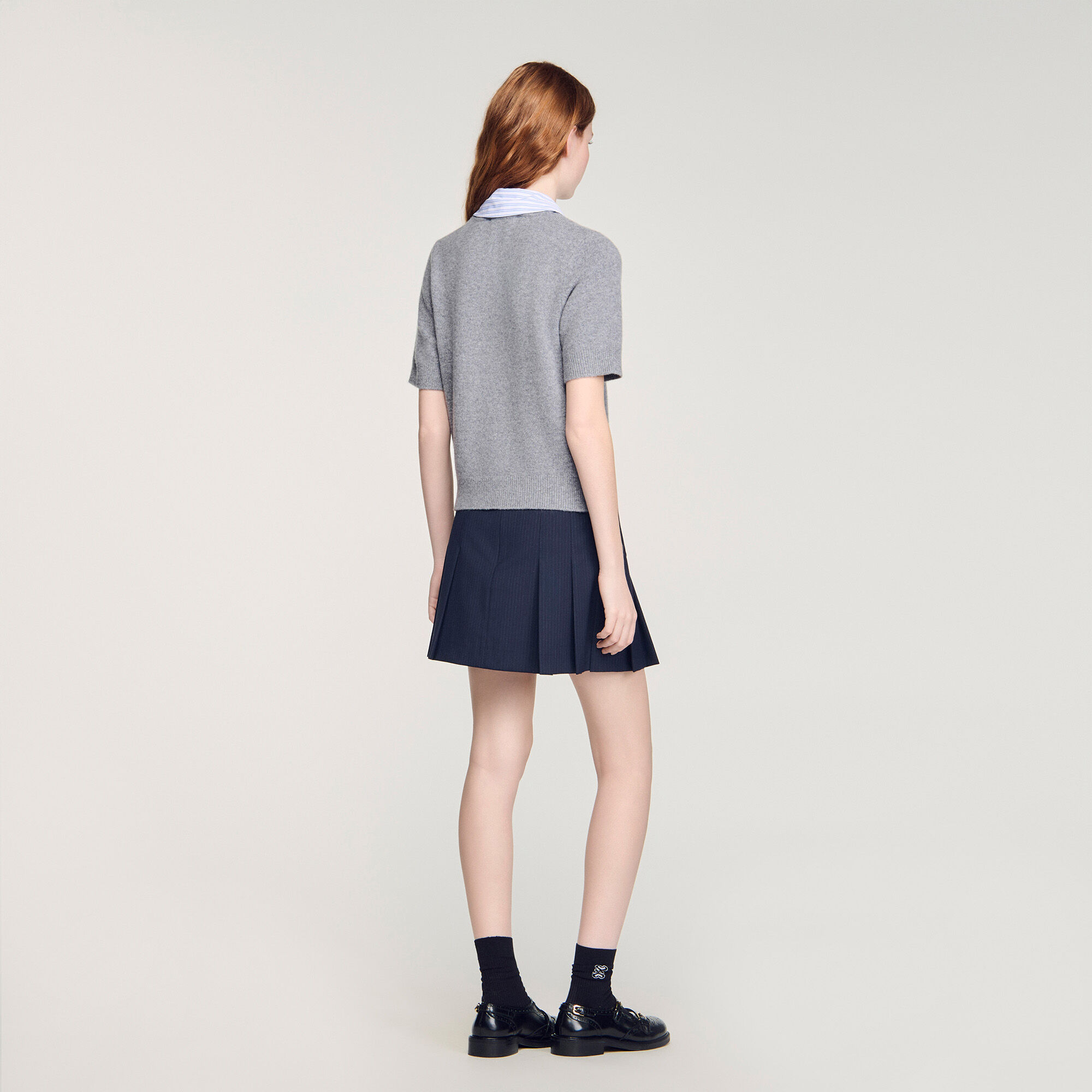 Jersey de lana cuello desmontable