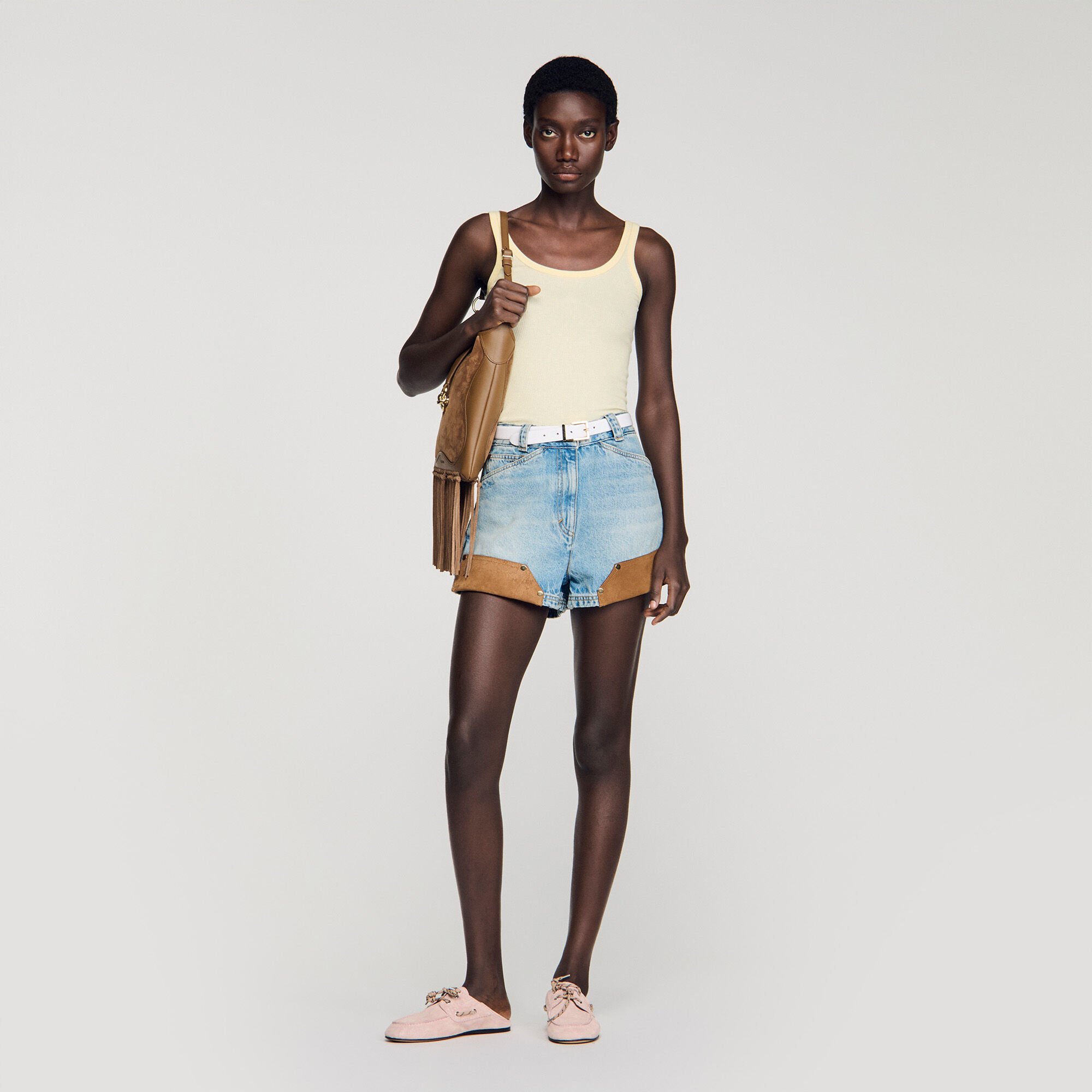 Camiseta de canalé sin mangas