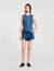 Top de denim con strass