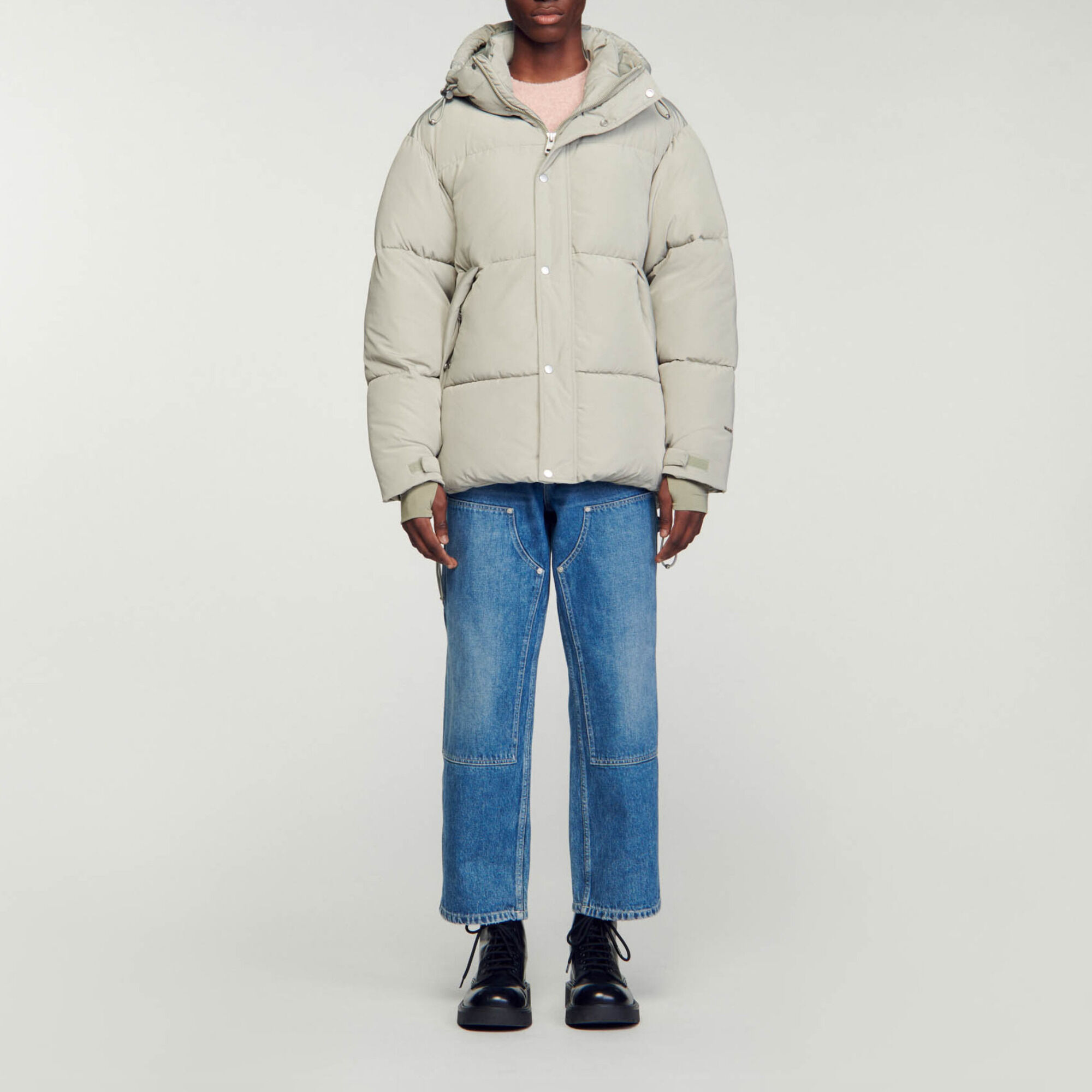 Anorak tres cuartos con capucha
