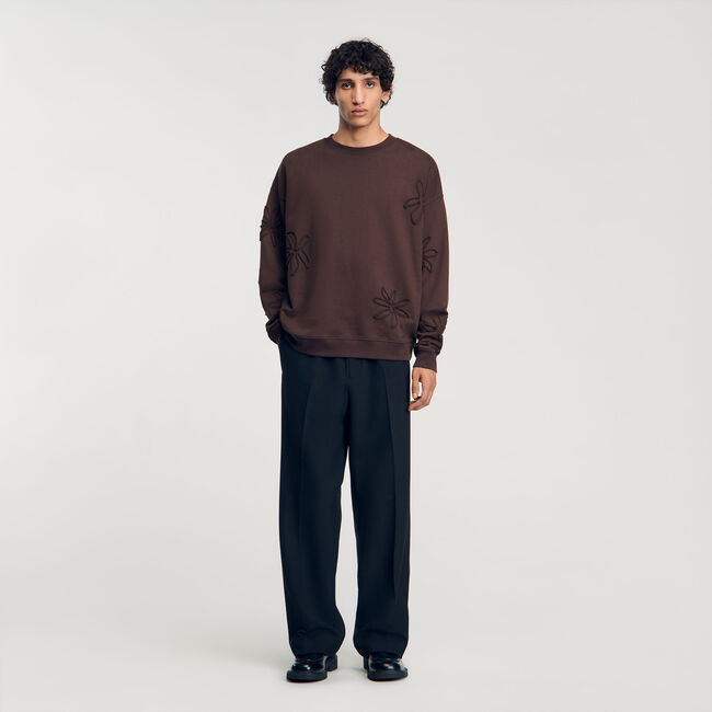 Sudadera oversize flores