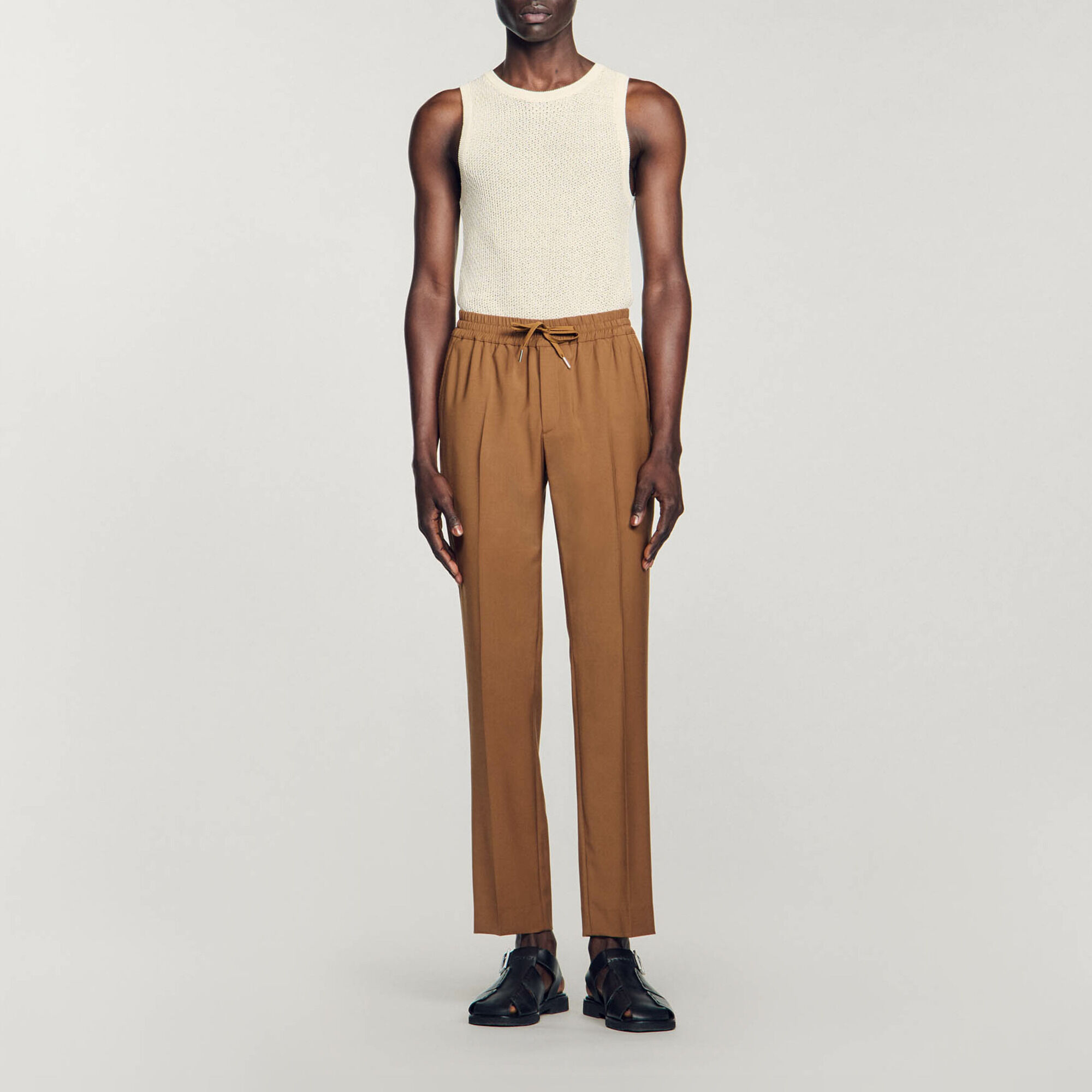 Pantalón recto elástico