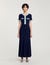 Vestido midi de punto y denim