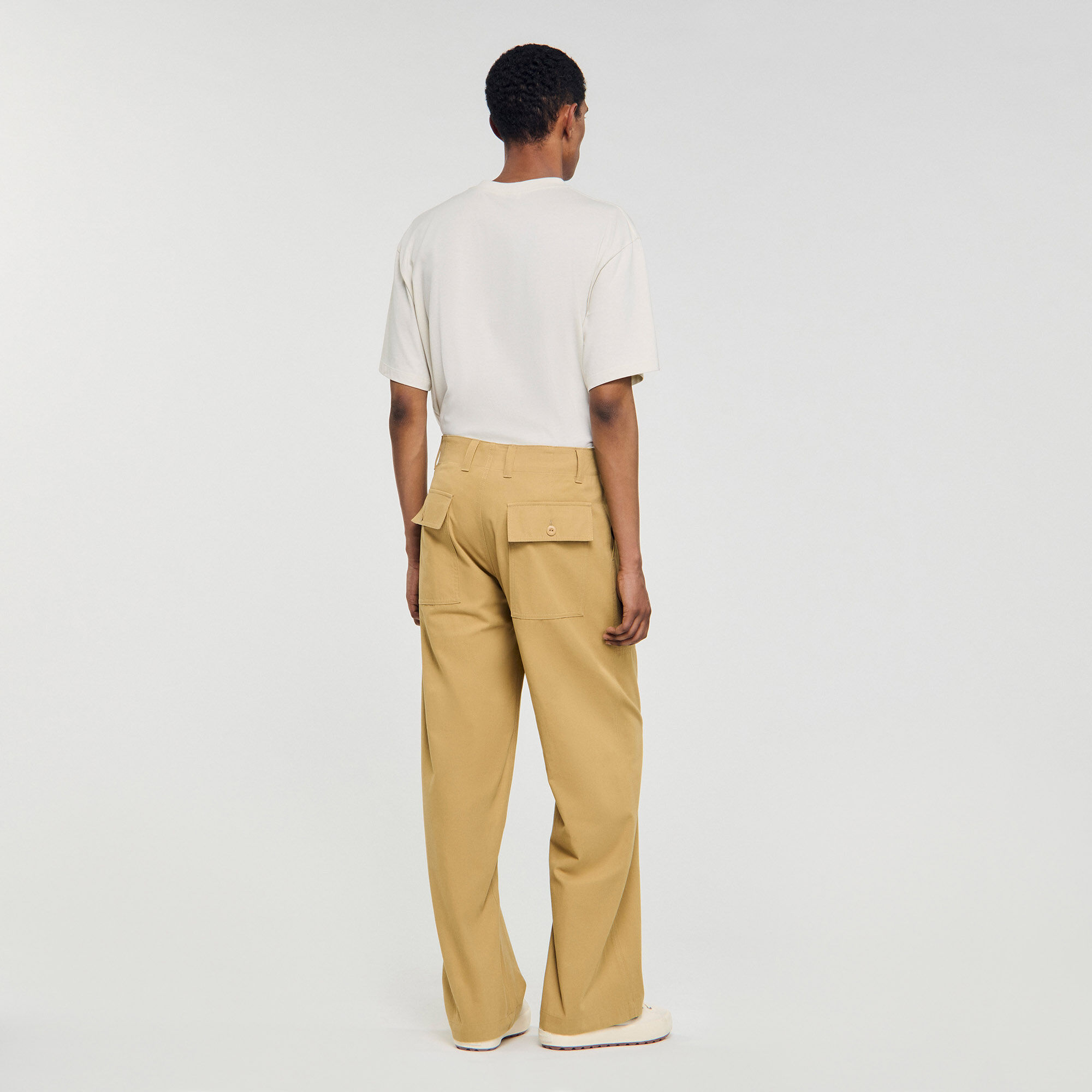 Pantalón ancho de algodón