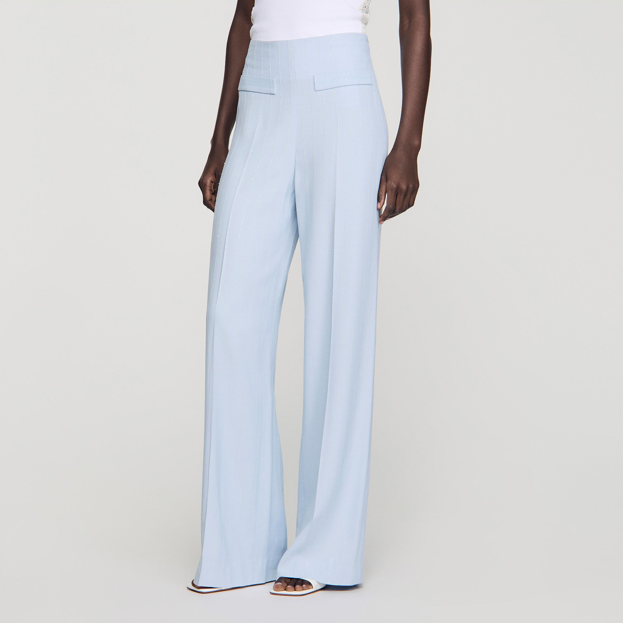 Pantal&oacute;n de rayas con lentejuelas