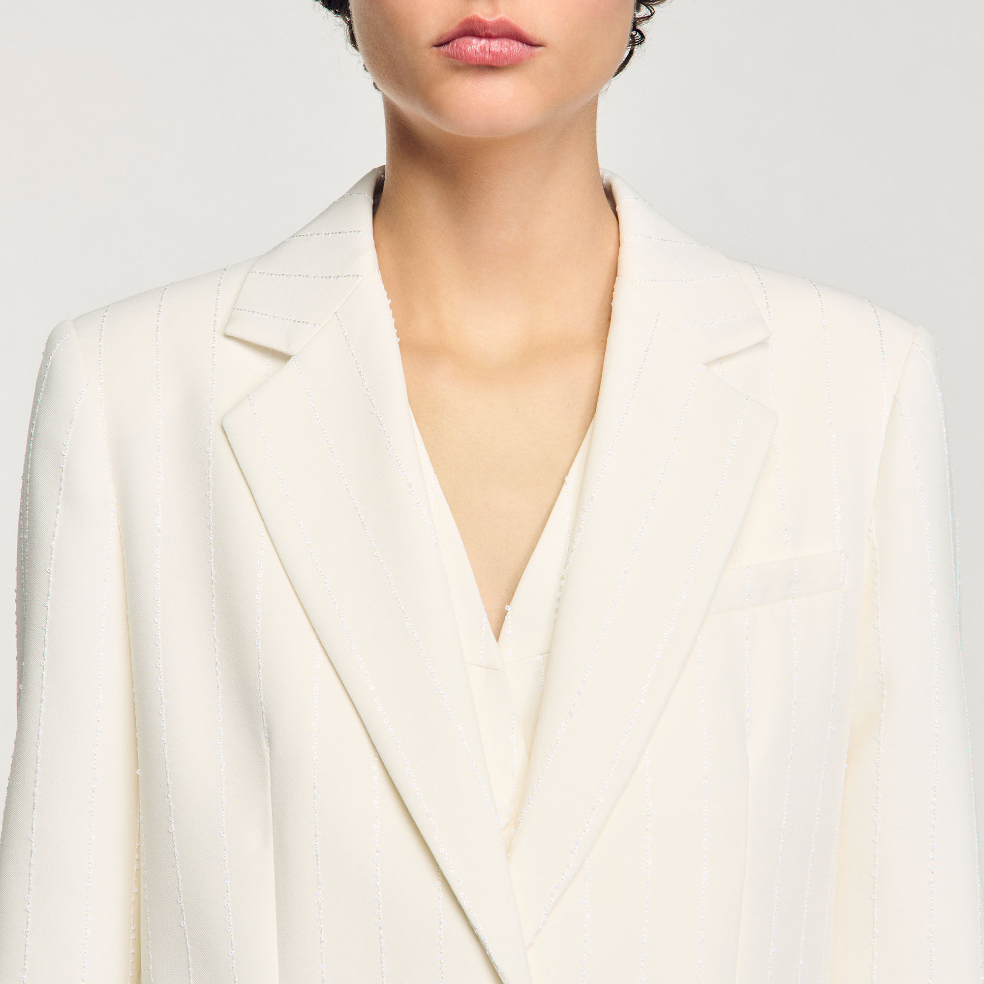 Chaqueta de traje con lentejuelas