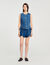 Top de denim con strass