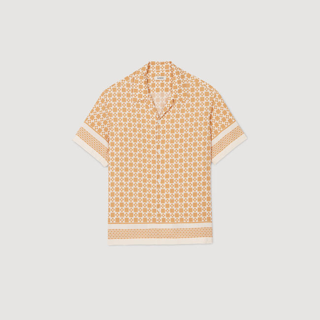 Camisa fluida con estampado Square Cross