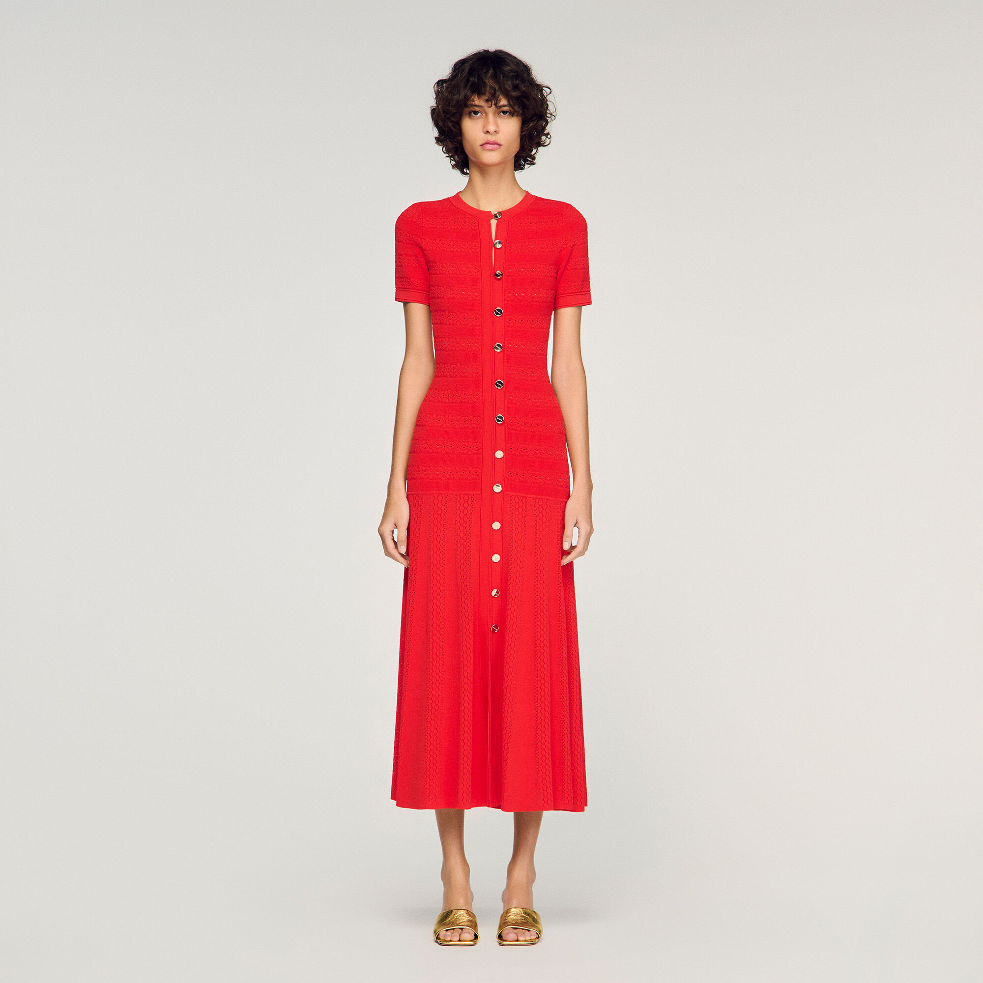 Vestido largo de punto