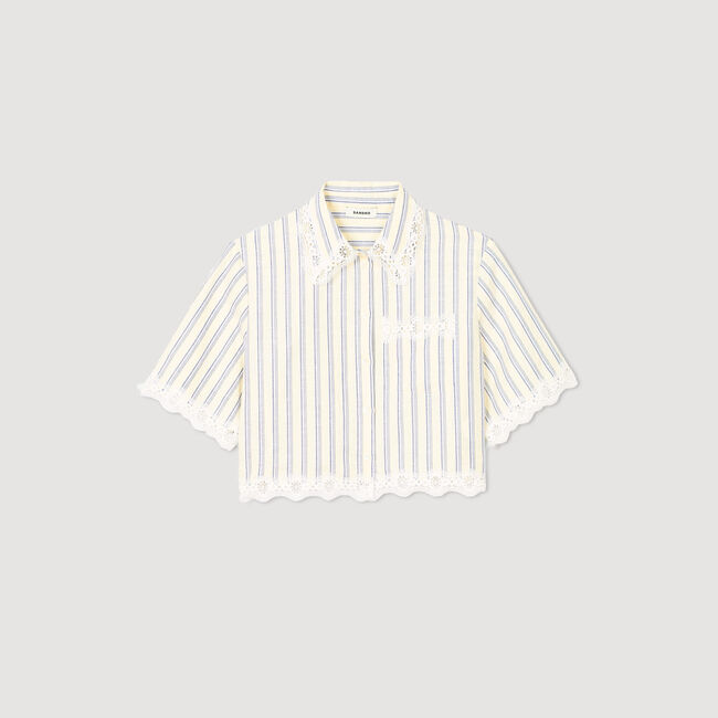 Camisa corta a rayas