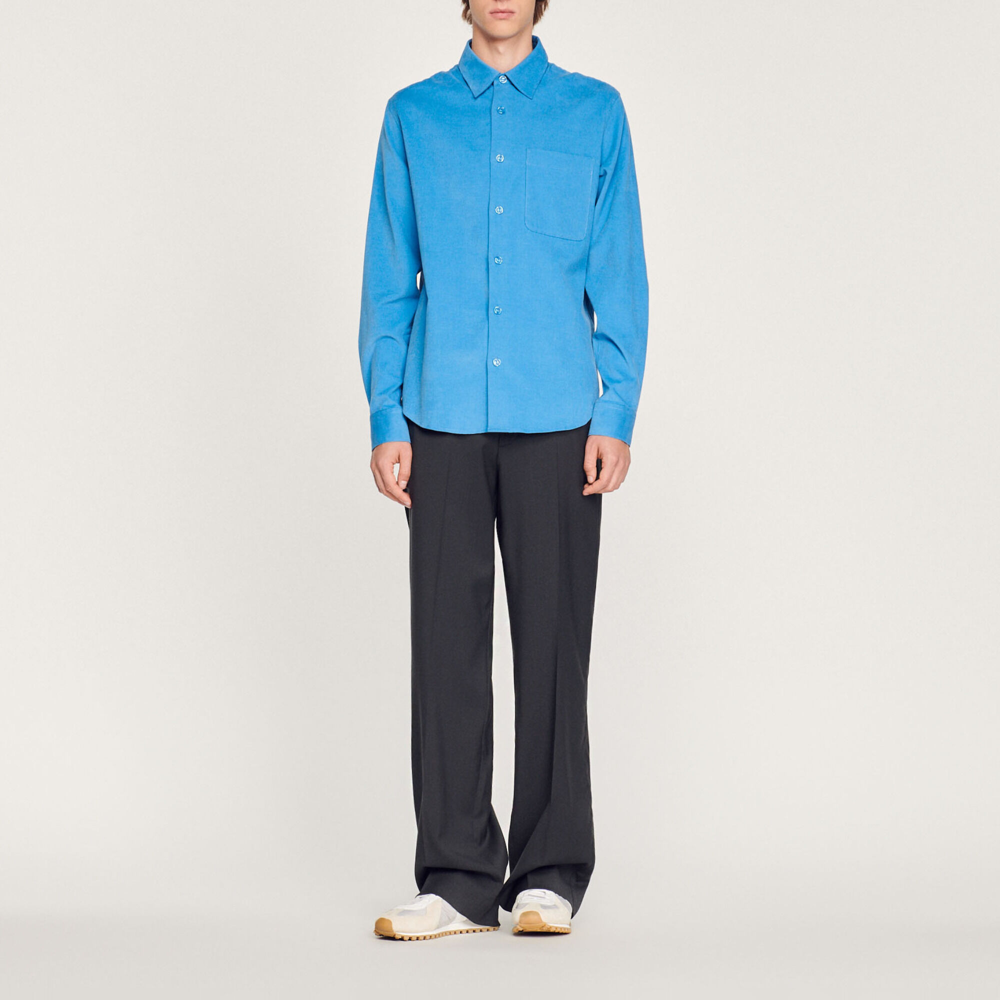 Camisa de terciopelo acanalado
