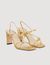 Sandalias de piel repujada