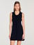 Vestido corto de punto canalé
