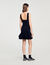 Vestido corto de punto con volantes