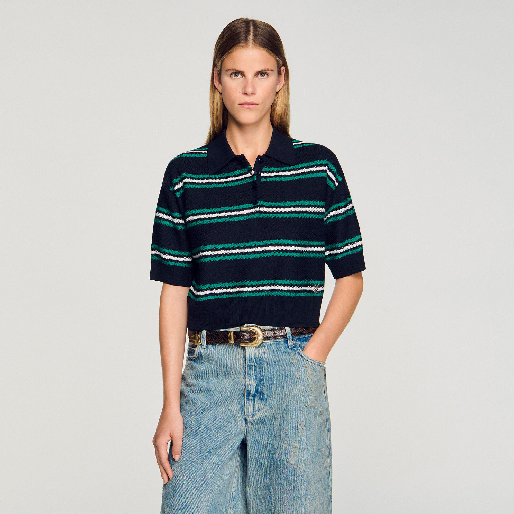 Jersey con cuello de polo