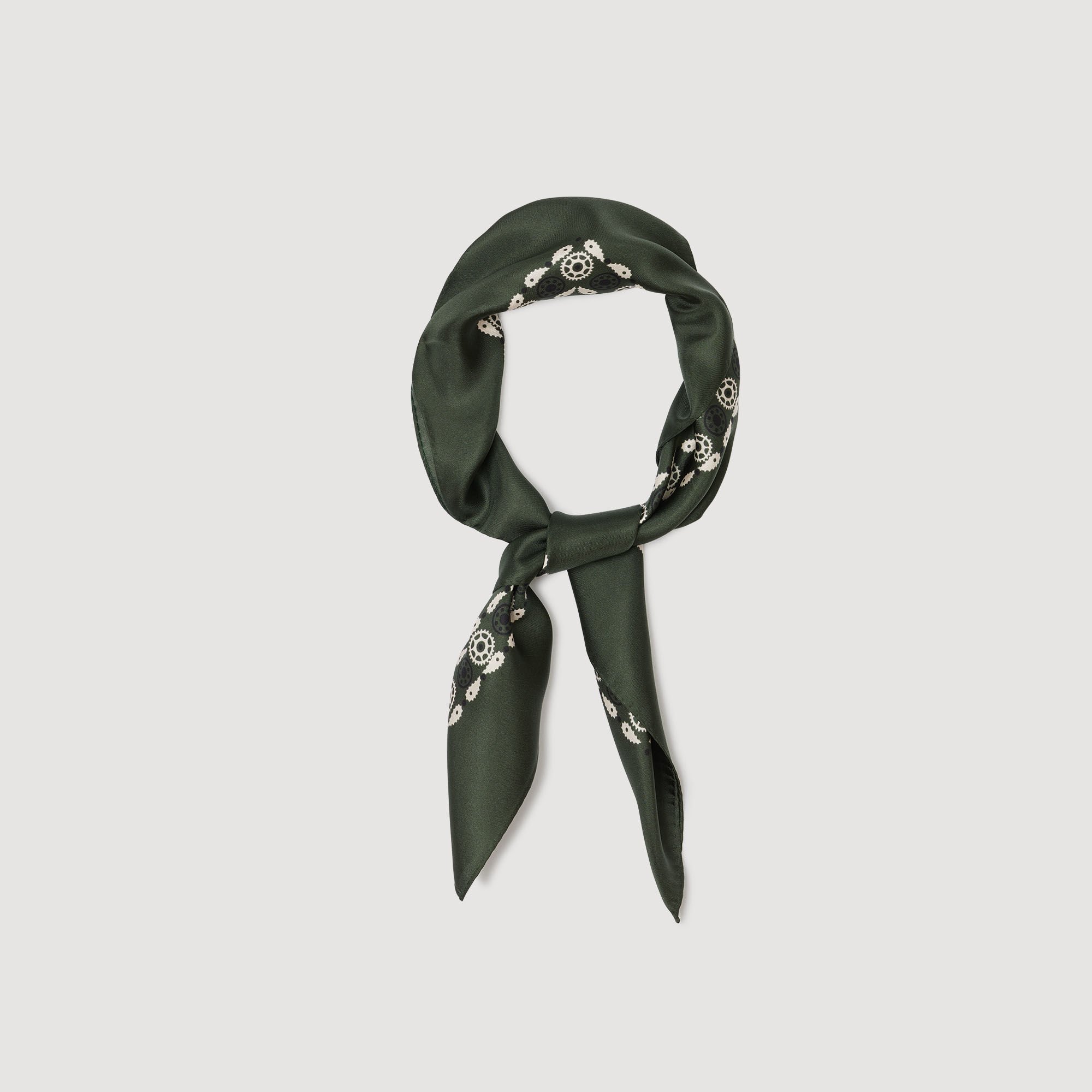 Pañuelo de seda estampado bandana