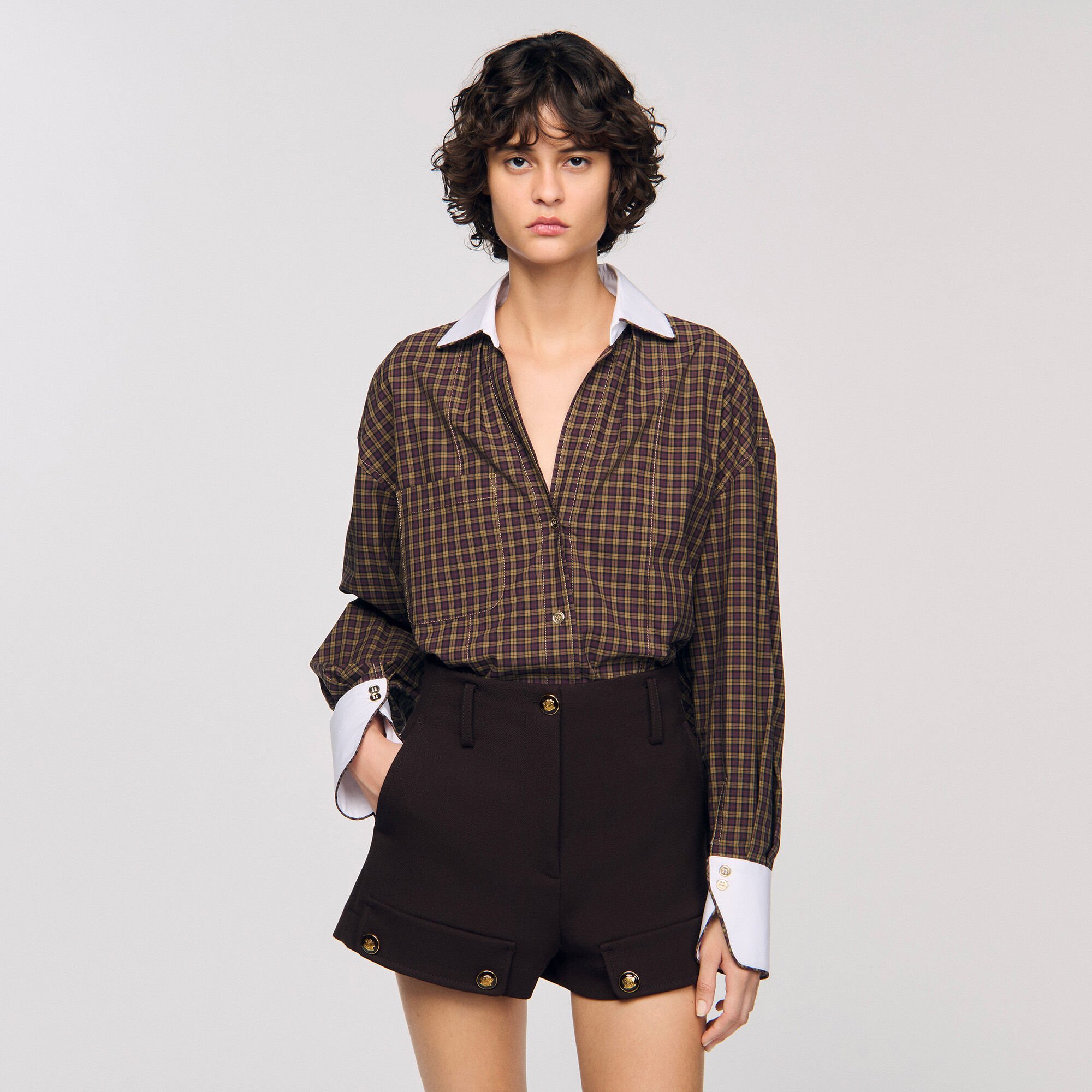 Camisa bicolor a cuadros