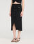 Falda midi con botones