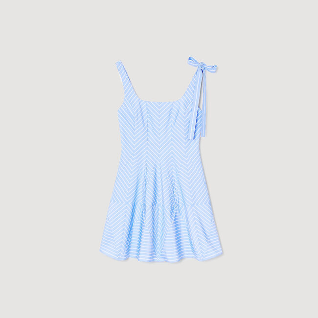 Vestido corto a rayas