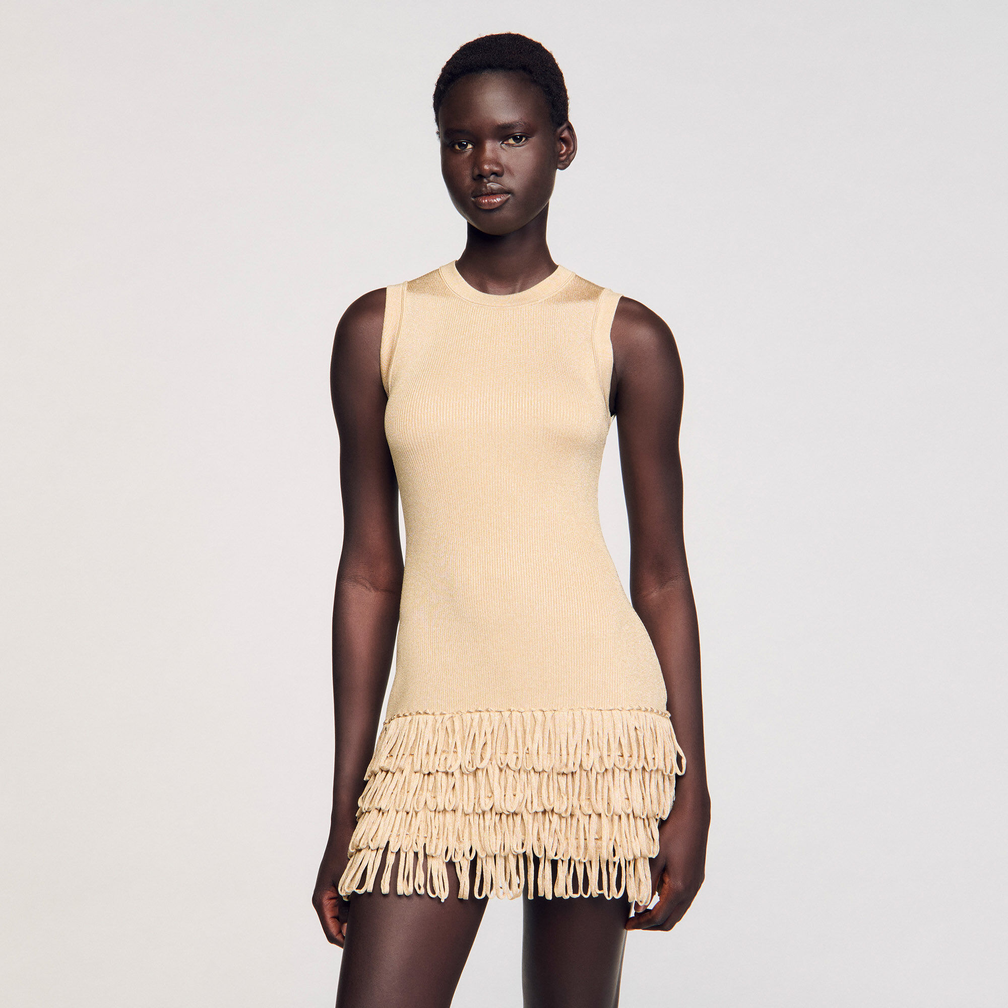 Vestido corto de punto