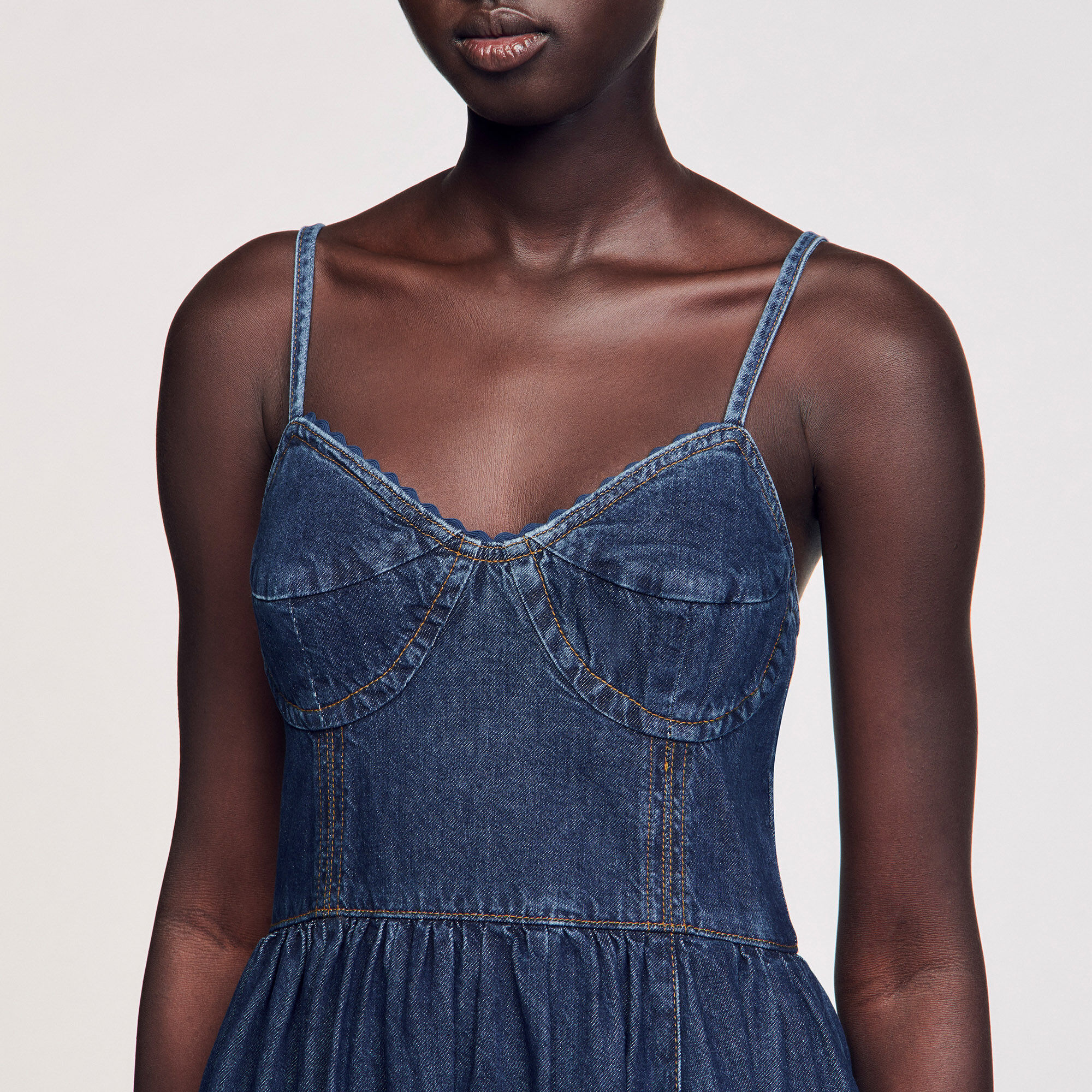 Vestido midi de mezclilla