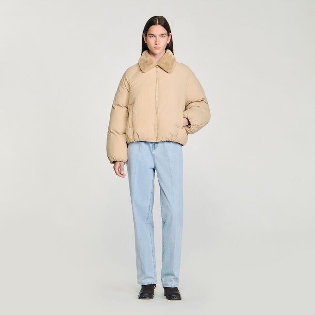 Anorak con cuello de pelo