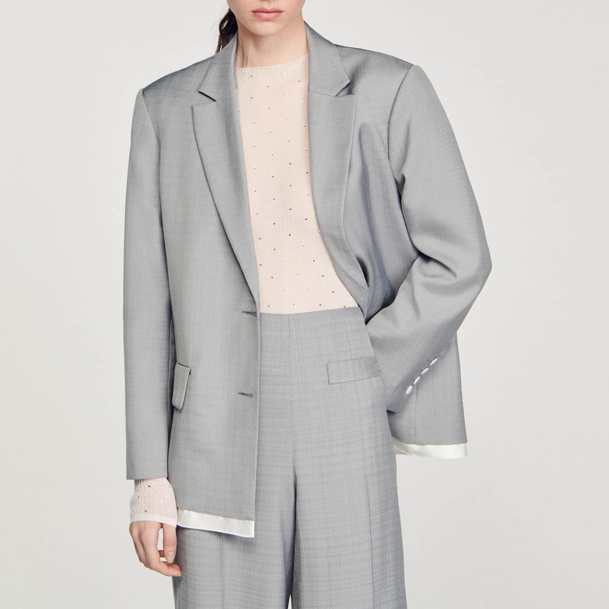 Jersey transparente con strass