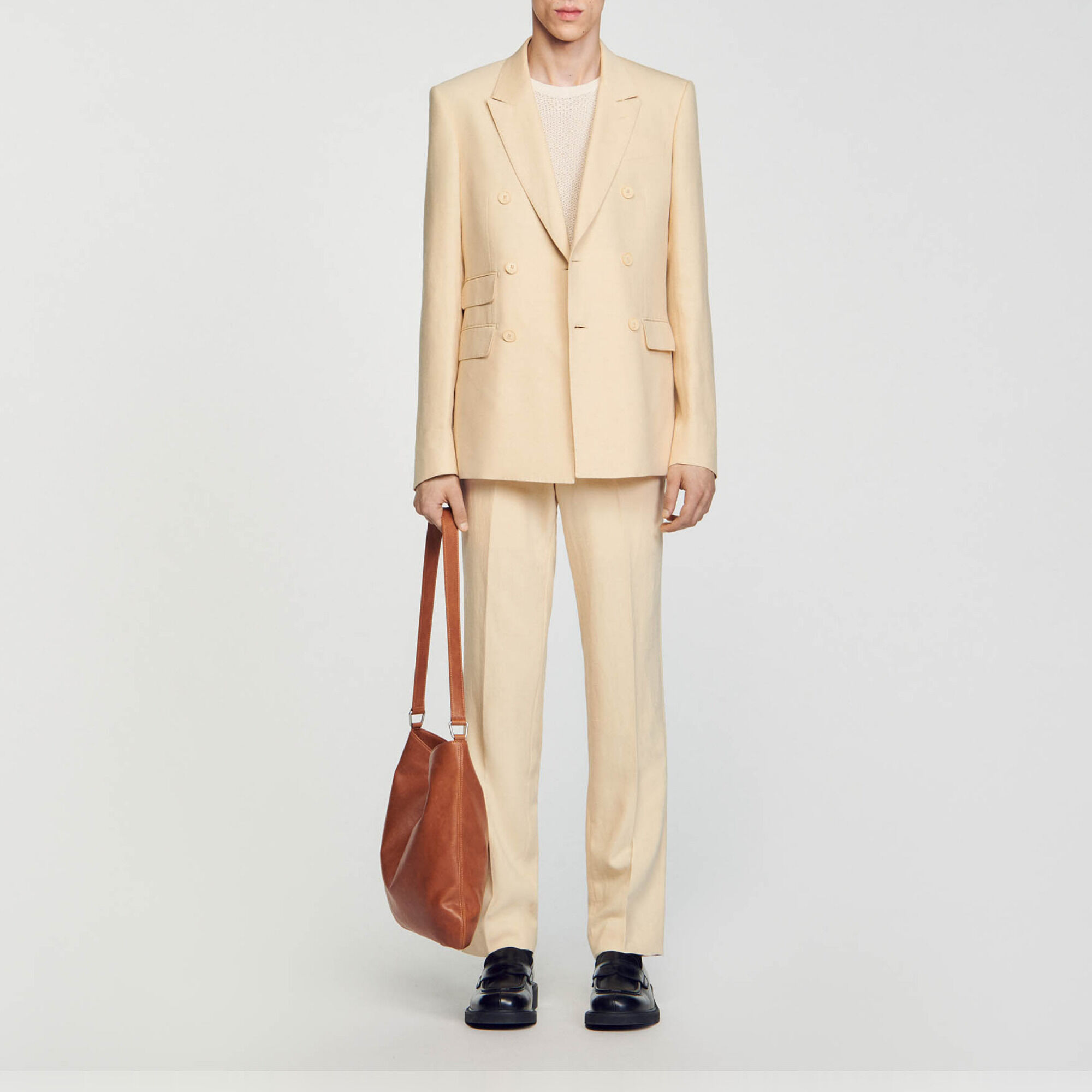 Chaqueta de traje cruzada