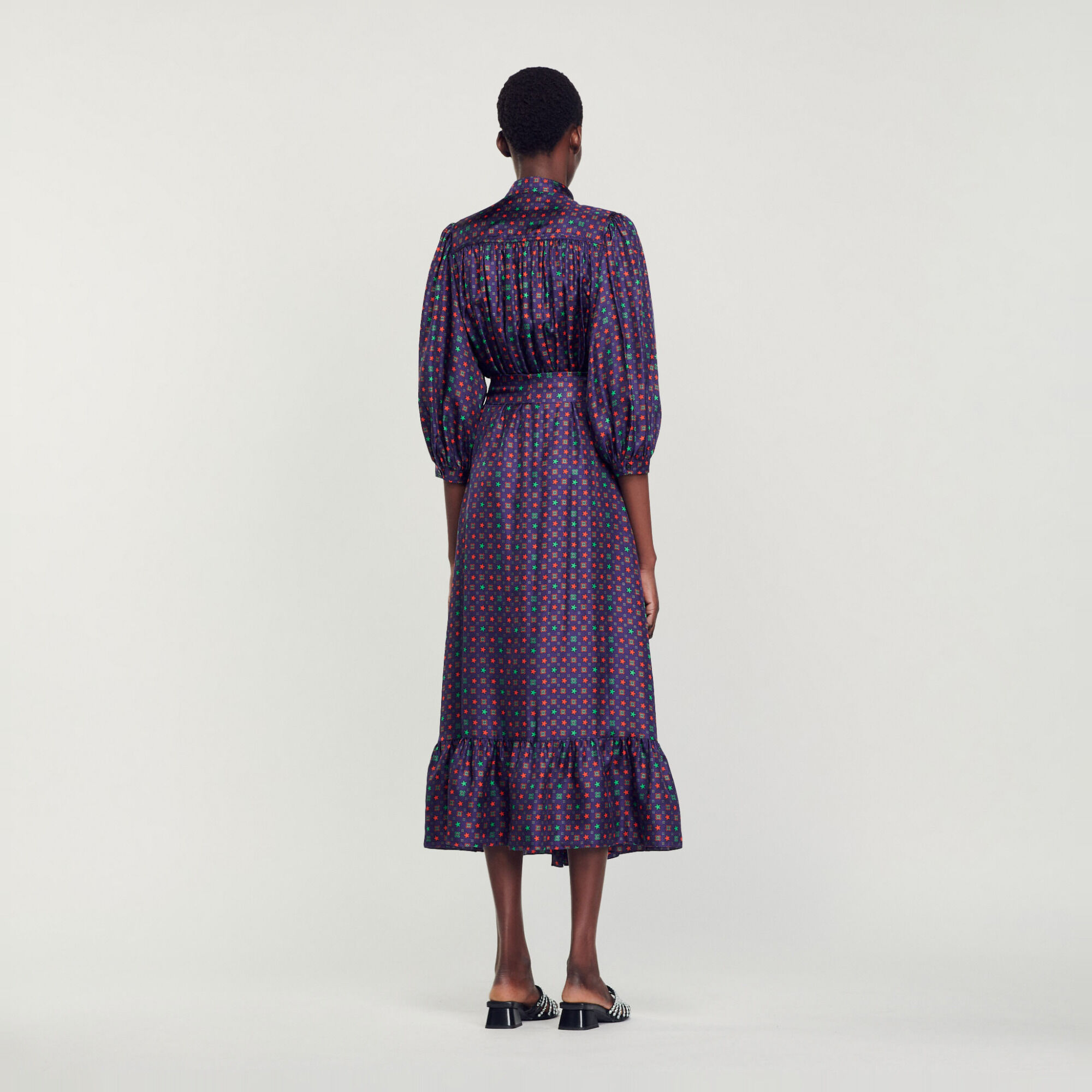 Vestido midi estampado