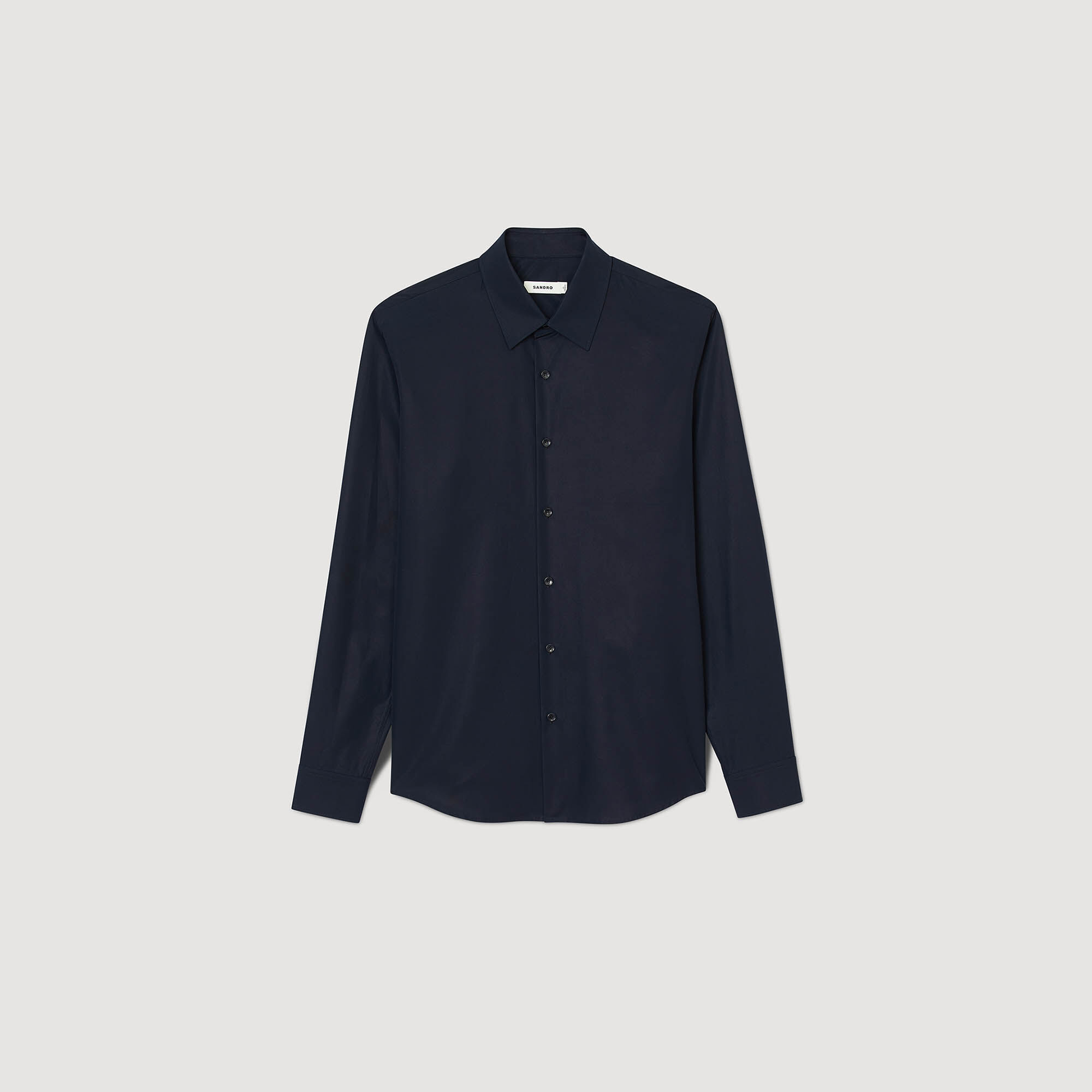 Camisa ajustada de algodón stretch