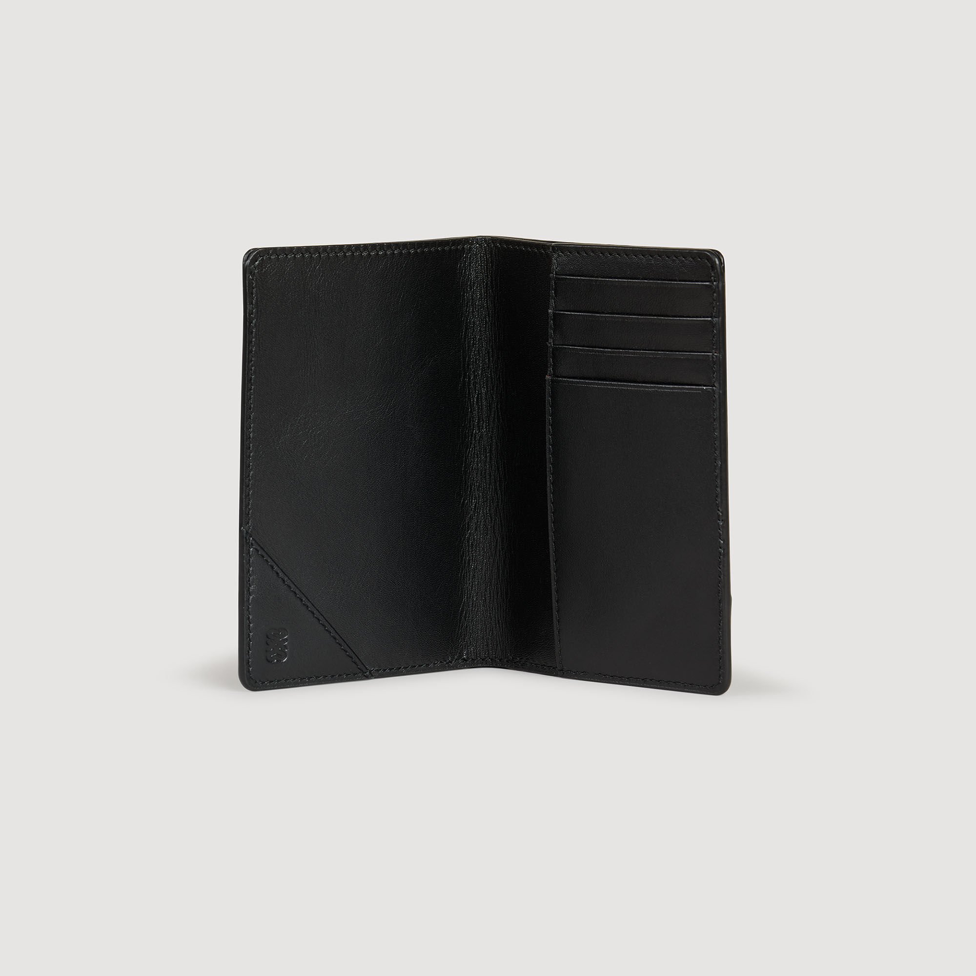 Funda de pasaporte de cuero y ante