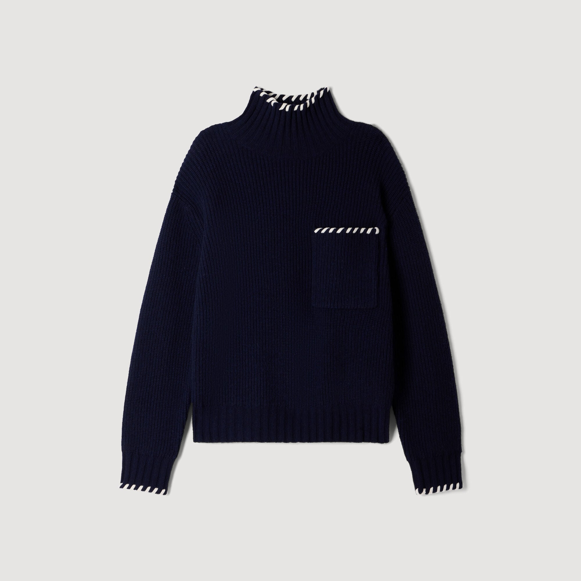 Jersey de lana con trenzados - Mujer | Sandro