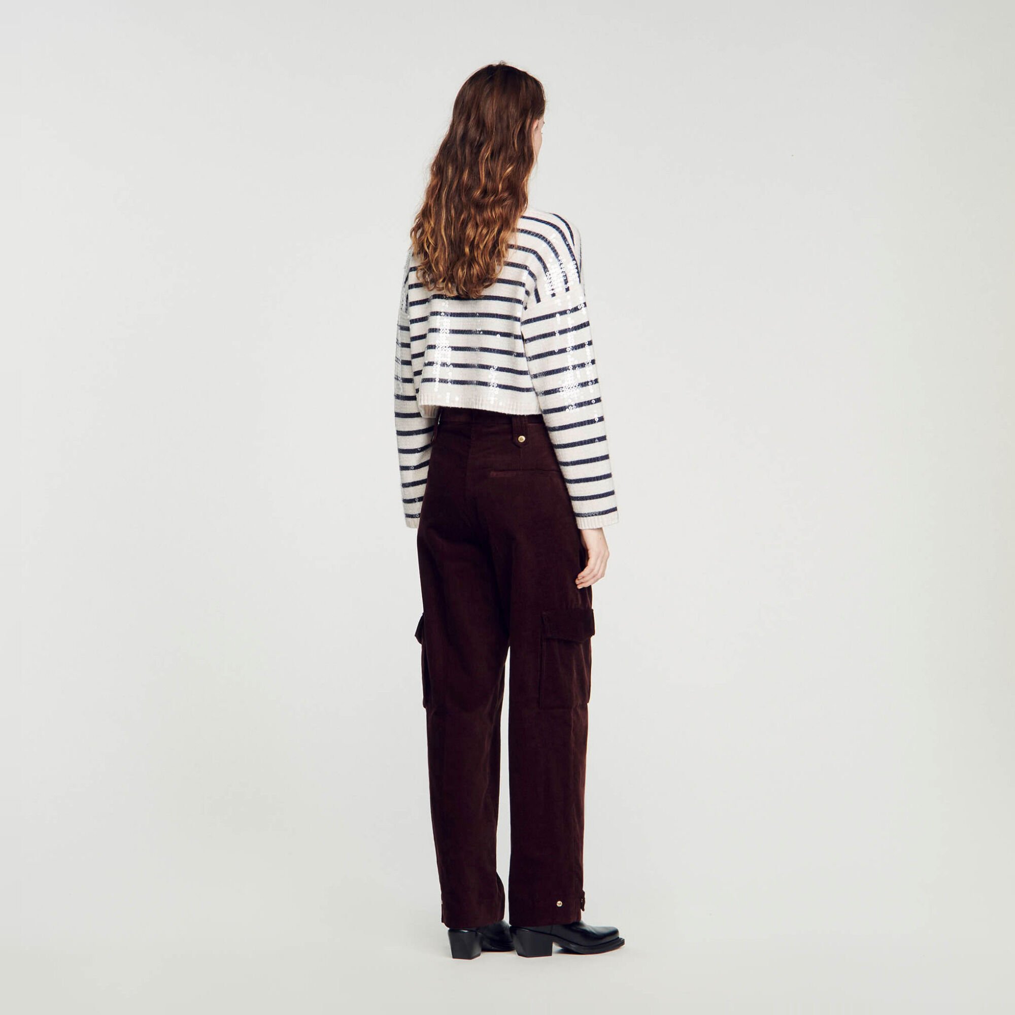 Pantalón cargo de terciopelo