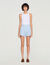 Short talle alto de crochet perlado