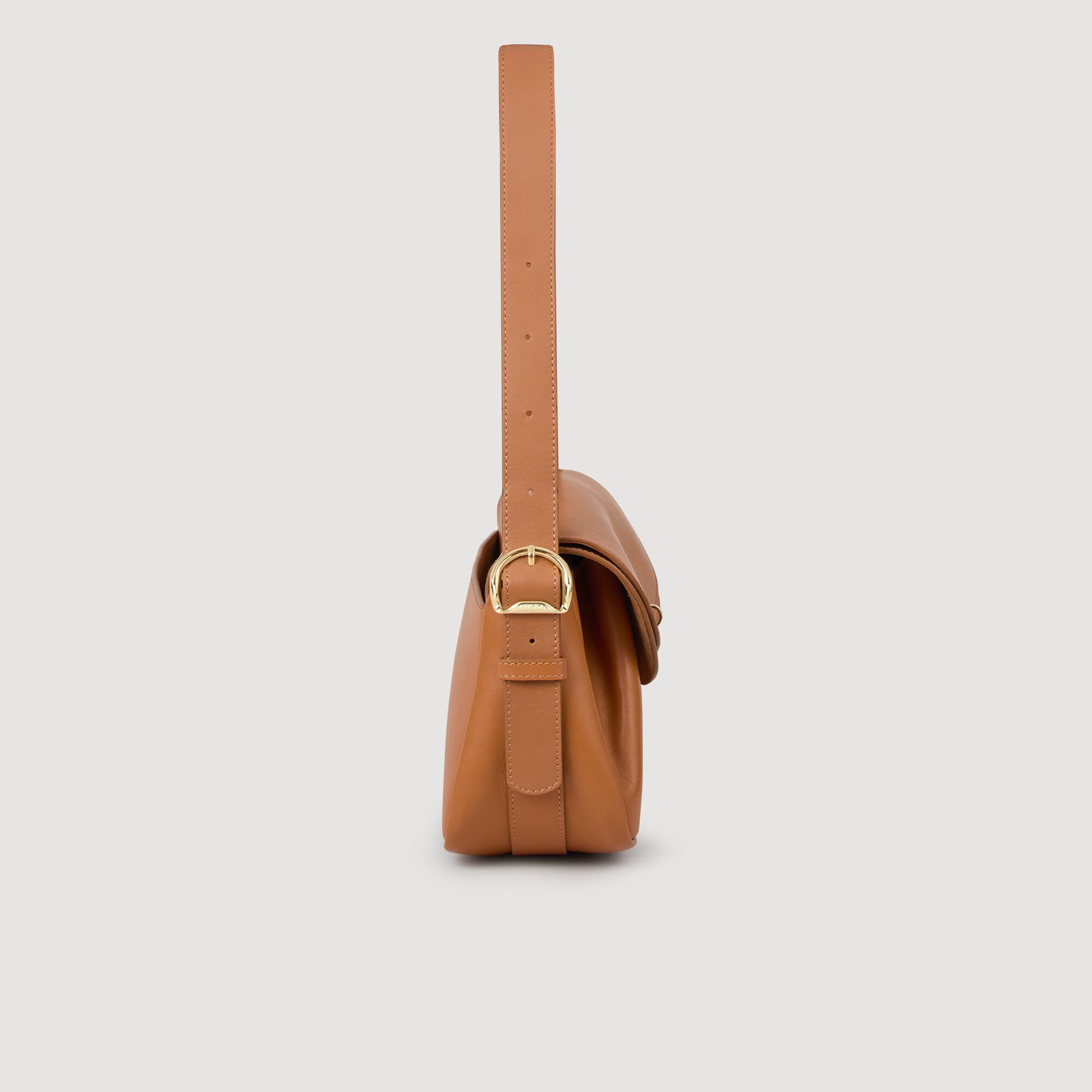 Bolso de cuero liso Le Mambo