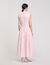 Vestido largo anudado con strass