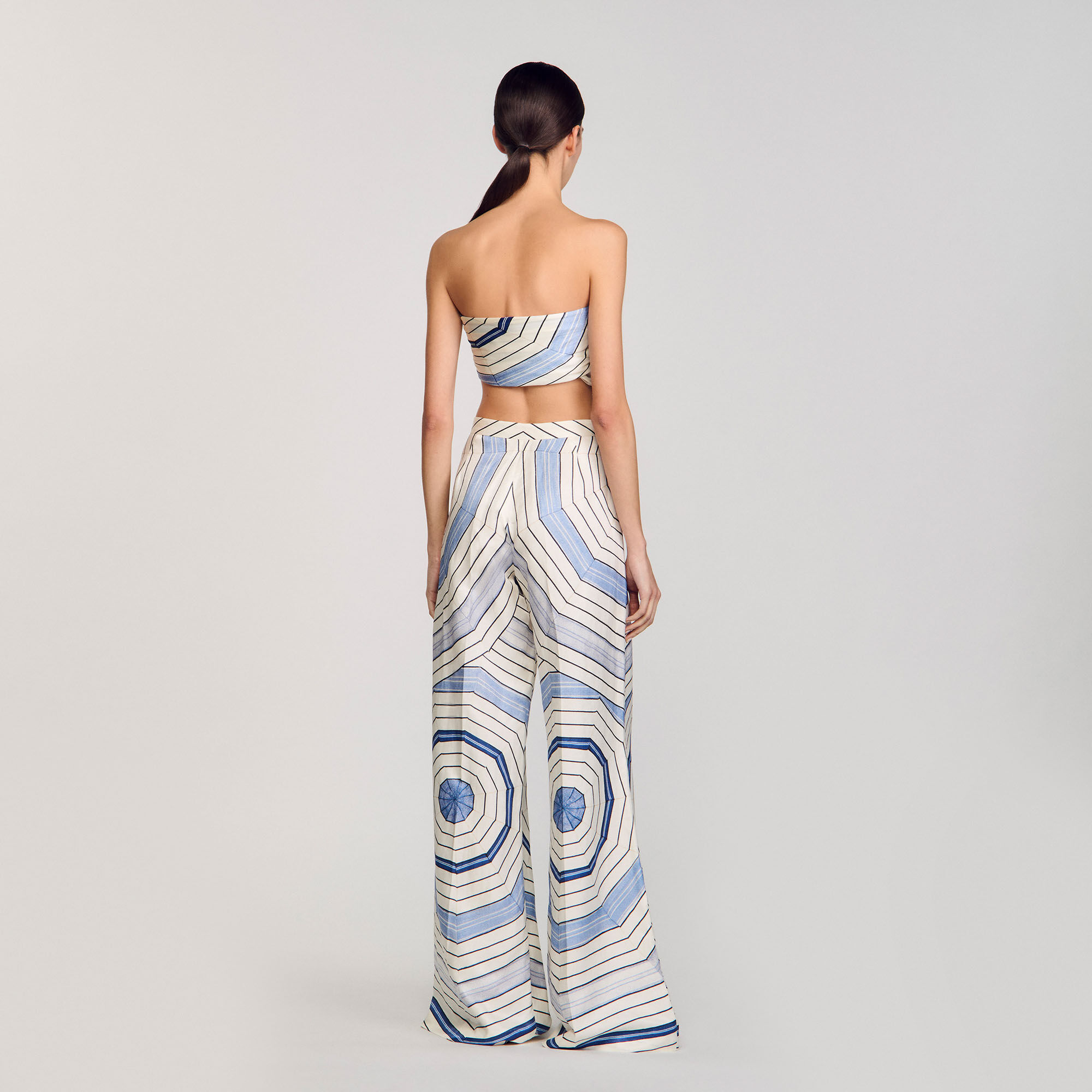 Pantalón ancho con espirales